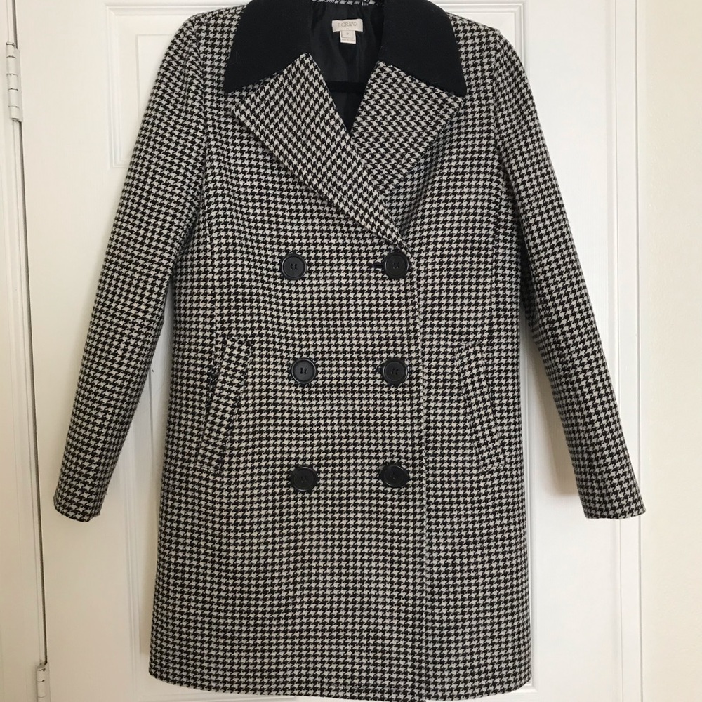 Jcrew houndstooth coat